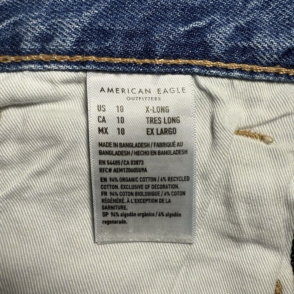American Eagle Outfitters 90s Straight Jeans - Medium Blue Denim - Picture 3 of 6